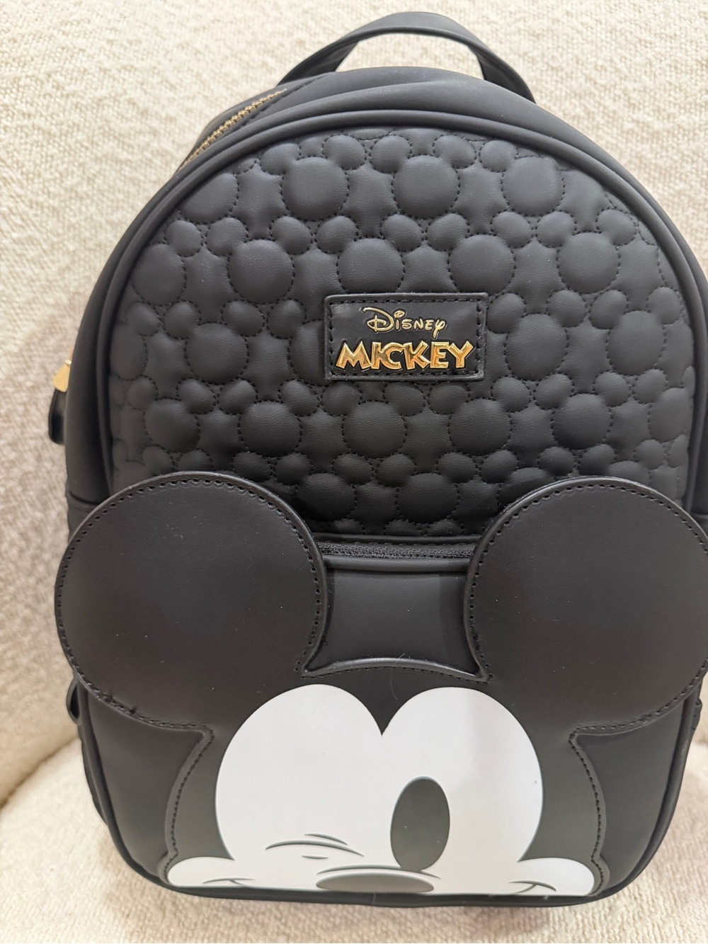 Disney Black Mini Backpack with Mickey Ear Accents